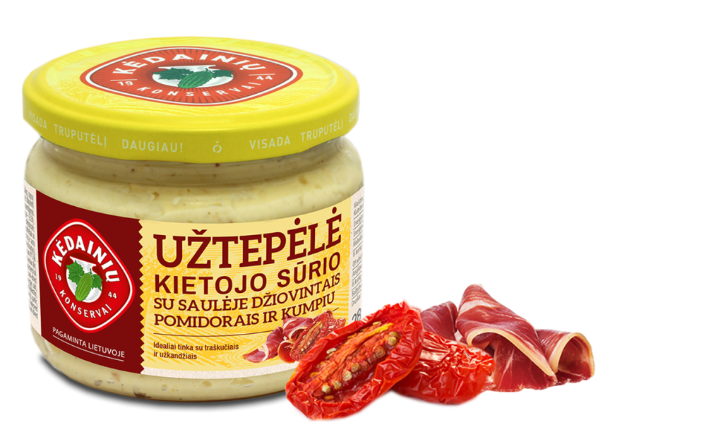 Hard Cheese Spread with Sun-Dried Tomatoes and Ham